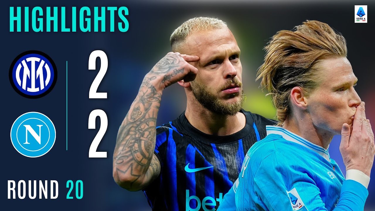 #ไฮไลท์ฟุตบอล [ อินเตอร์ มิลาน 2 - 2 นาโปลี ] กัลโช่ เซเรียอา อิตาลี 2025/12.1.69